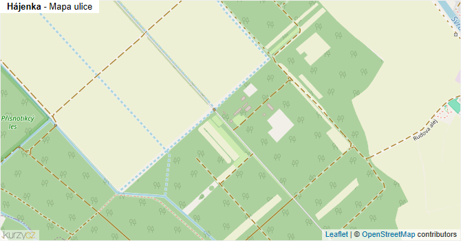 Hájenka - mapa ulice