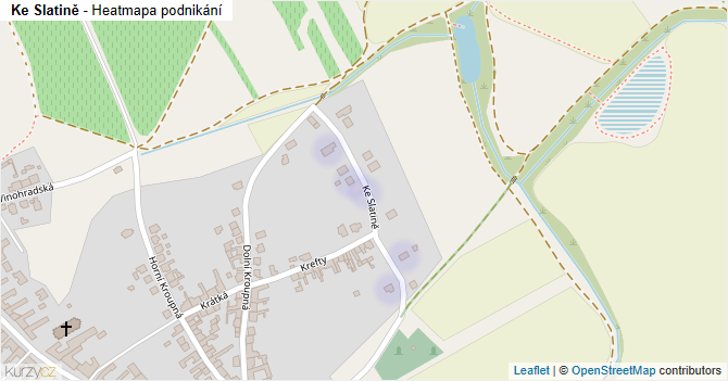 Ke Slatině - mapa podnikání