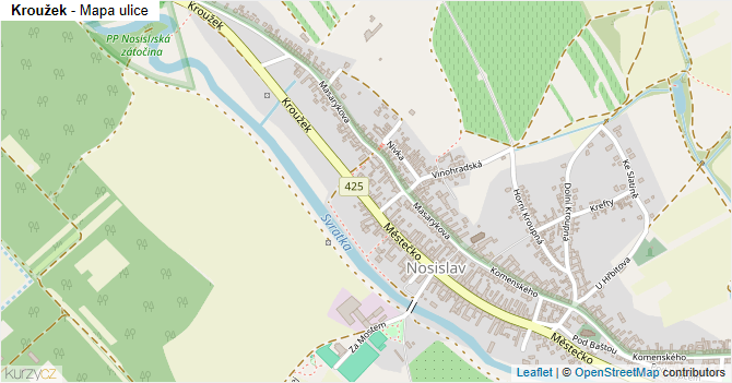 Kroužek - mapa ulice