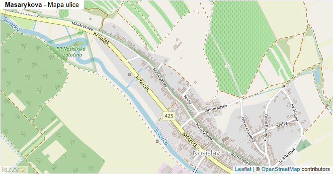Masarykova - mapa ulice