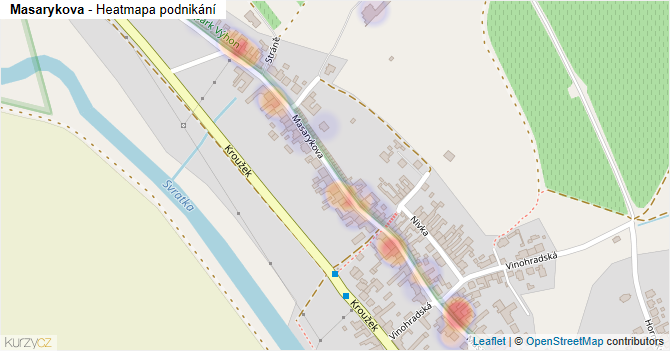 Masarykova - mapa podnikání