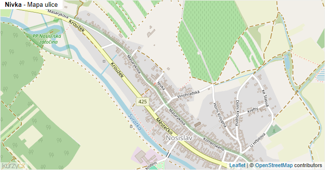 Nivka - mapa ulice