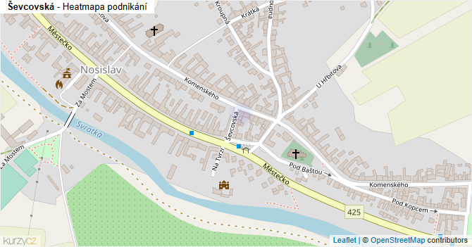 Ševcovská - mapa podnikání
