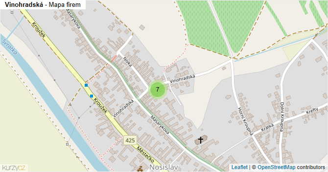 Vinohradská - mapa firem