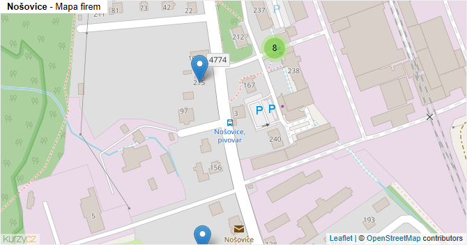 Nošovice - mapa firem