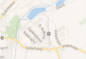 9. května v obci Nová Bystřice - mapa ulice