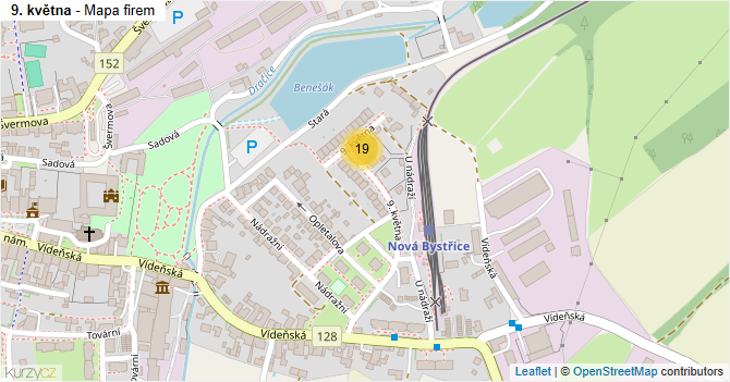 9. května - mapa firem