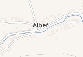 Albeř v obci Nová Bystřice - mapa části obce