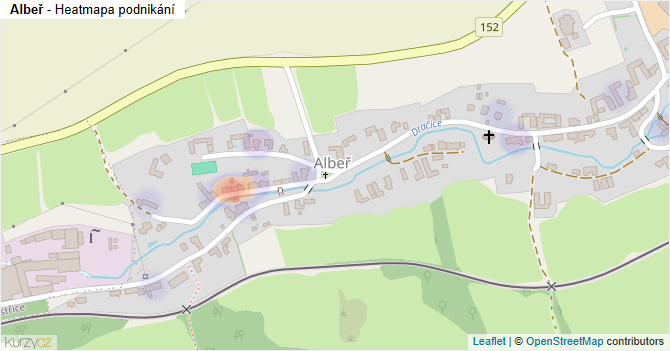 Albeř - mapa podnikání