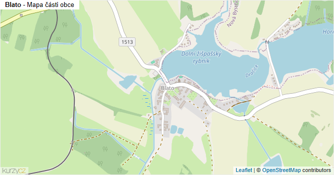 Blato - mapa části obce