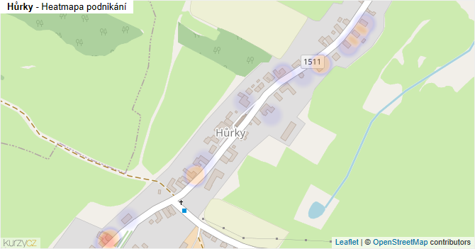 Hůrky - mapa podnikání