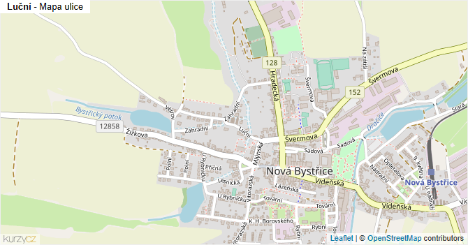 Luční - mapa ulice