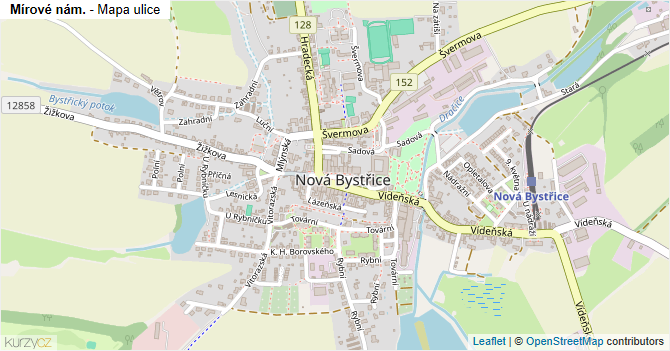 Mírové nám. - mapa ulice