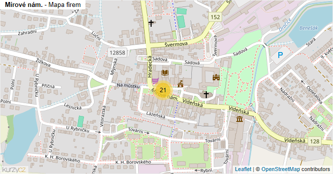 Mírové nám. - mapa firem