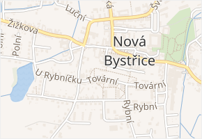 Na hradbách v obci Nová Bystřice - mapa ulice