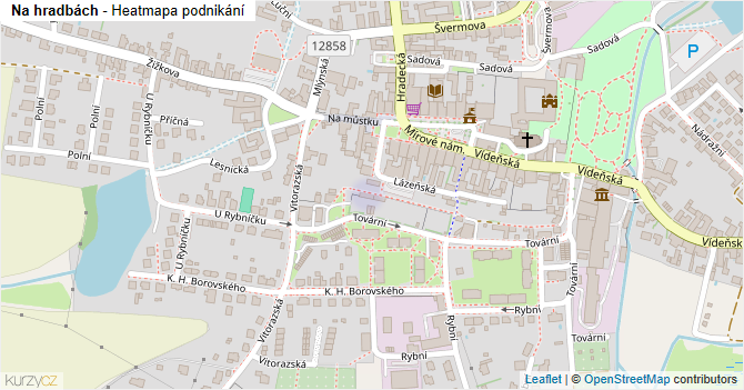 Na hradbách - mapa podnikání