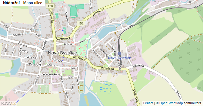 Nádražní - mapa ulice