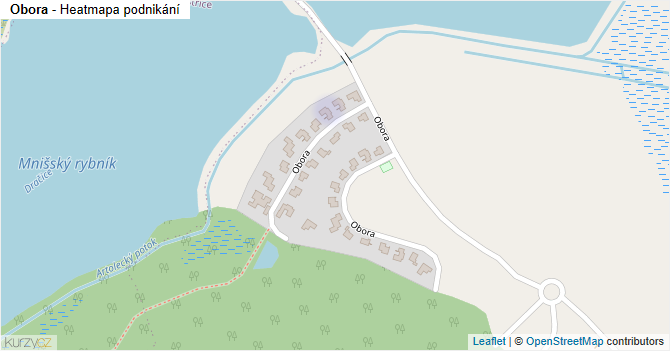 Obora - mapa podnikání