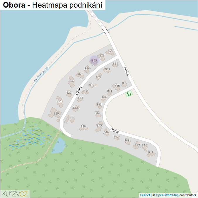 Mapa Obora - Firmy v ulici.