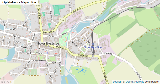 Opletalova - mapa ulice
