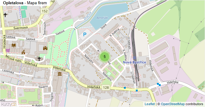 Opletalova - mapa firem