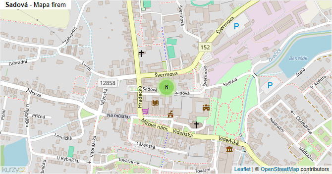 Sadová - mapa firem