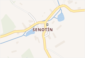Senotín v obci Nová Bystřice - mapa části obce