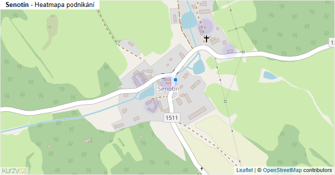 Senotín - mapa podnikání