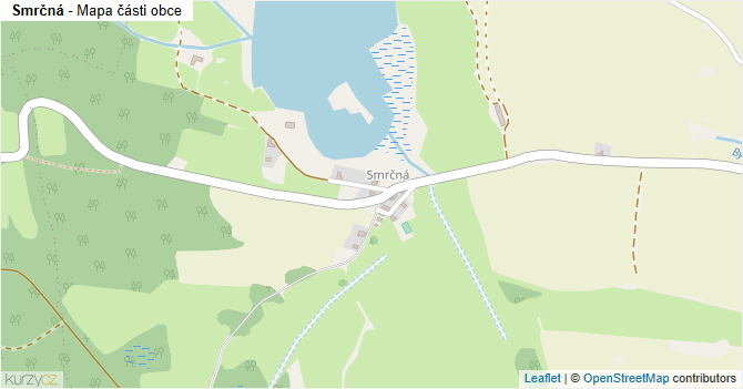 Smrčná - mapa části obce