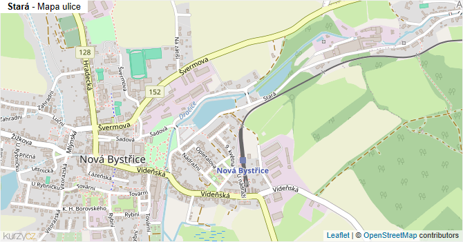Stará - mapa ulice