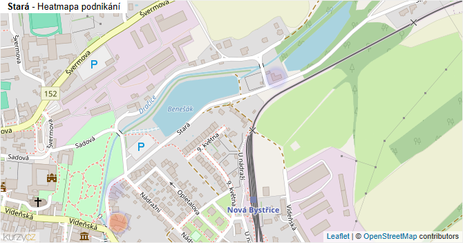 Stará - mapa podnikání