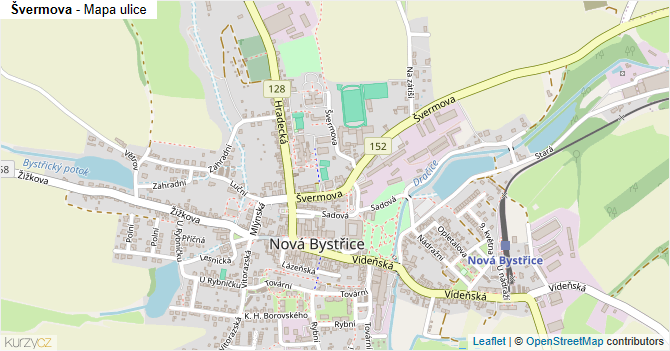 Švermova - mapa ulice