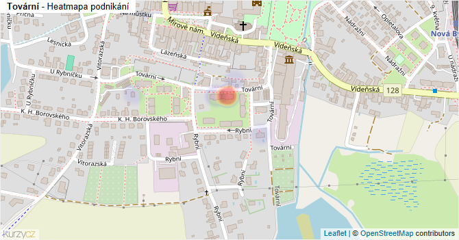 Tovární - mapa podnikání