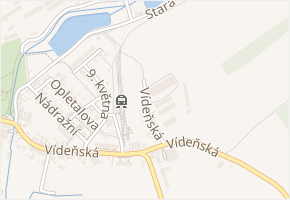 U nádraží v obci Nová Bystřice - mapa ulice