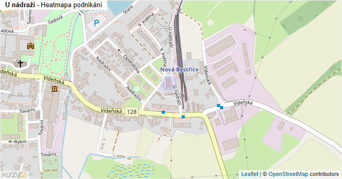 U nádraží - mapa podnikání