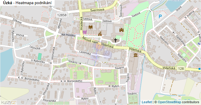 Úzká - mapa podnikání