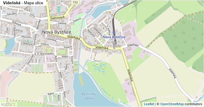 Vídeňská - mapa ulice