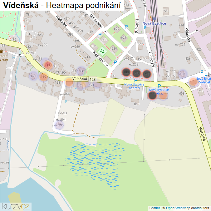 Mapa Vídeňská - Firmy v ulici.