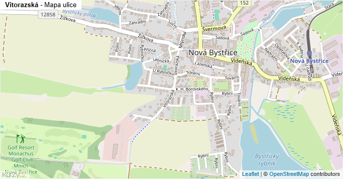 Vitorazská - mapa ulice