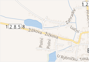Žižkova v obci Nová Bystřice - mapa ulice