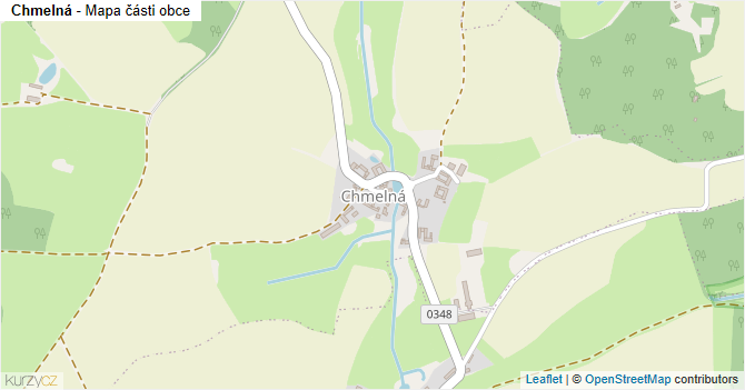 Chmelná - mapa části obce