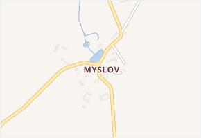 Myslov v obci Nová Cerekev - mapa části obce