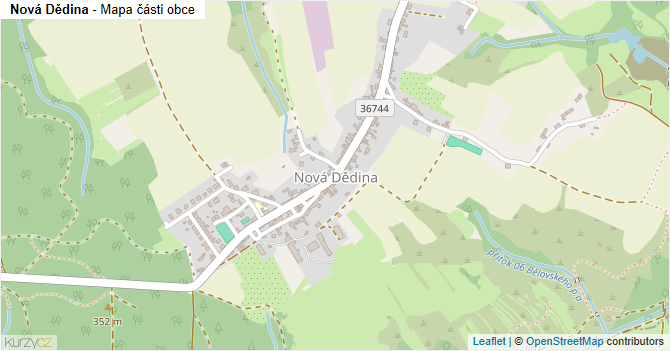 Nová Dědina - mapa části obce