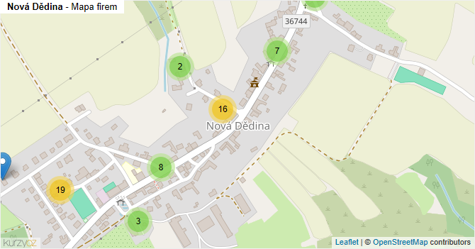 Nová Dědina - mapa firem