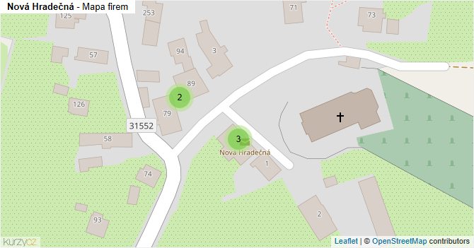 Nová Hradečná - mapa firem