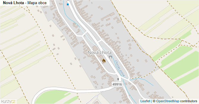 Nová Lhota - mapa obce
