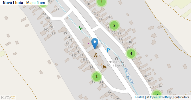 Nová Lhota - mapa firem