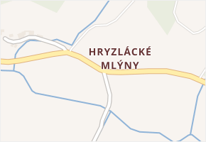 Mlýny U Kříže v obci Nová Lhota - mapa ulice