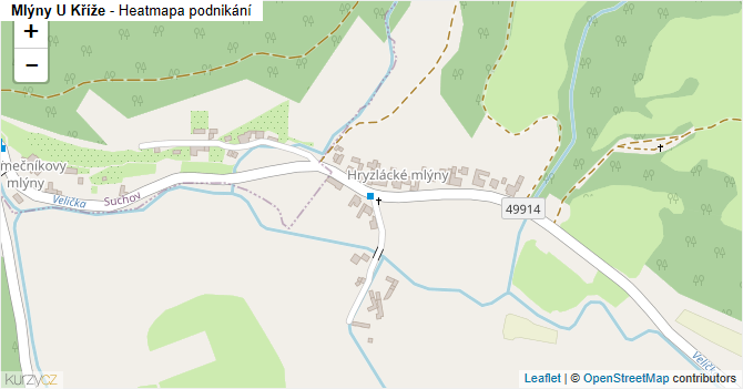 Mlýny U Kříže - mapa podnikání