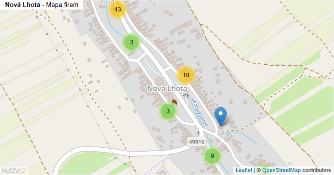 Nová Lhota - mapa firem